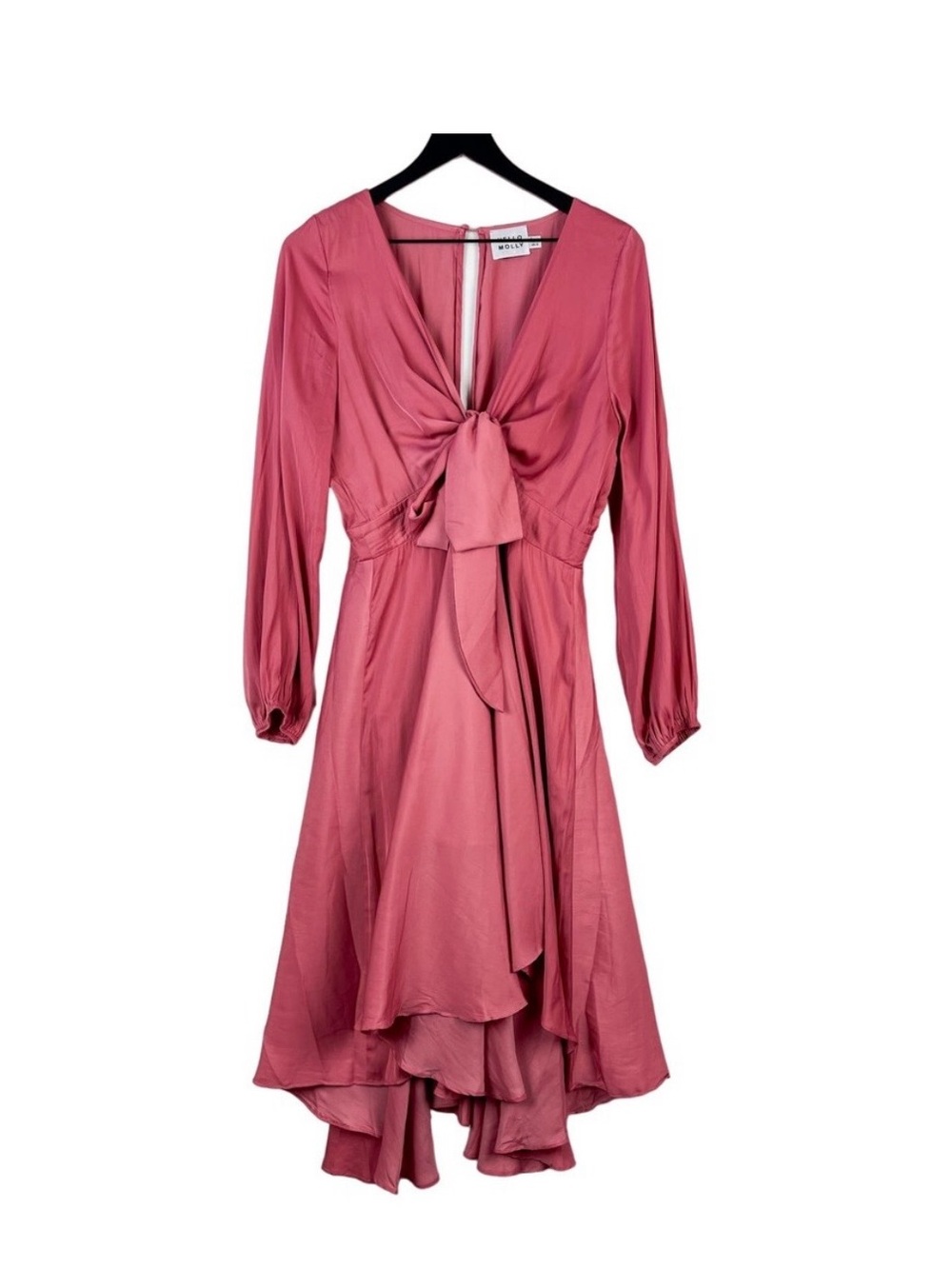 Hello Molly Womens US 8 Talk Fast Midi Dress Plush A-Line Pink